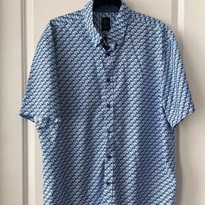 Michael Strahan Short Sleeve Button Down Business Casual Button Up Shirt for Men